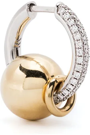 Rainbow K 14kt The Piercing Goldcreole mit Diamanten
