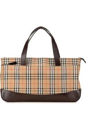 Burberry 20th Century Haymarket Check Canvas Tote Bag