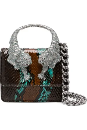 Roberto Cavalli Kleine Schultertasche mit Kristallen
