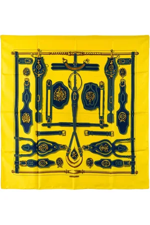 Hermès 20th Century Harnais Des Presidents Silk Scarf scarves