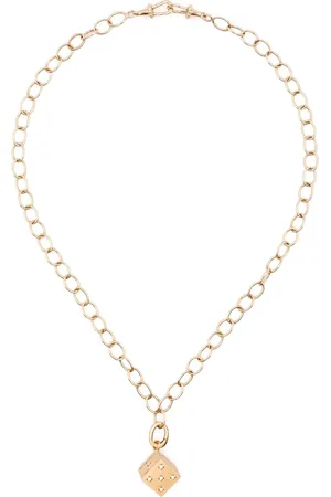 Marie Lichtenberg 18K yellow Dado diamond necklace