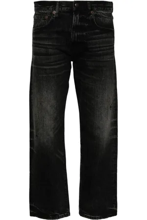 R13 Cropped-Jeans mit hohem Bund