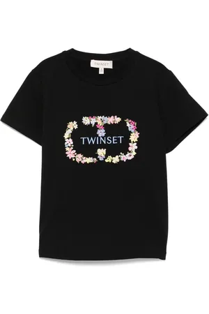 Twin-Set T-Shirt mit Logo-Stickerei