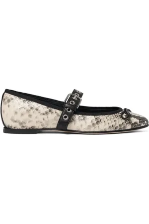 Scarosso Astrid Ballerinas mit Schlangenleder-Prägung