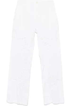 Marine Serre Hose mit Spitzeneinsatz