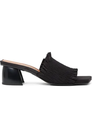 Ganni Shirred Mules aus Satin