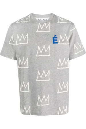 Etudes T-Shirt aus Bio-Baumwolle mit Kronen