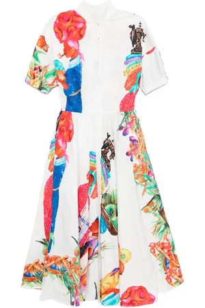 Stella Jean Midikleid mit Print