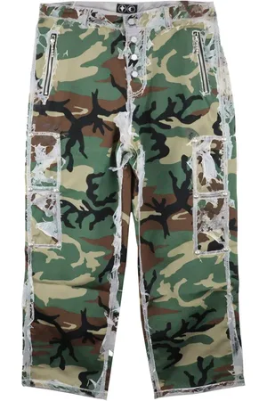 THUG CLUB Hose mit Camouflage-Print