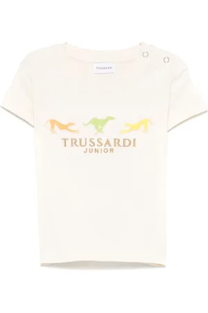 Trussardi T-Shirt mit Logo-Stickerei