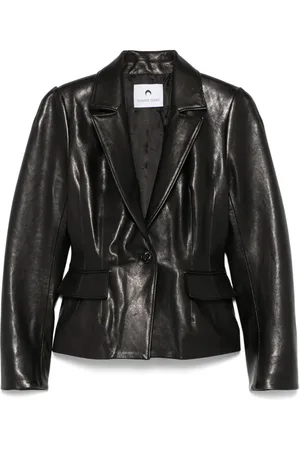 Marine Serre Klassische Lederjacke