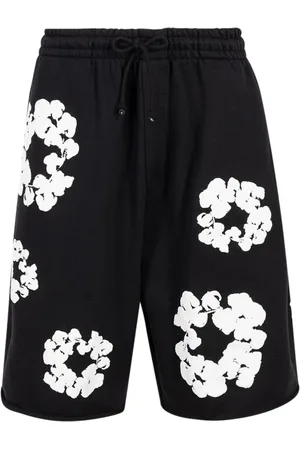 DENIM TEARS The Cotton Wreath Black Shorts
