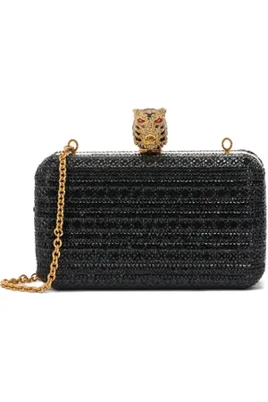 Roberto Cavalli Box-Clutch mit Perlen