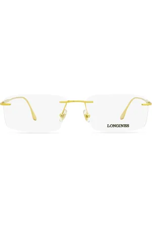 Longines Rahmenlose Brille mit eckigen Gläsern