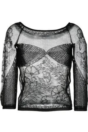 Alberta Ferretti Semi-transparentes Strickoberteil