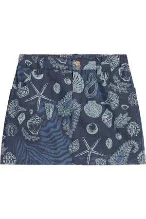 Roberto Cavalli Minirock mit Marine-Print