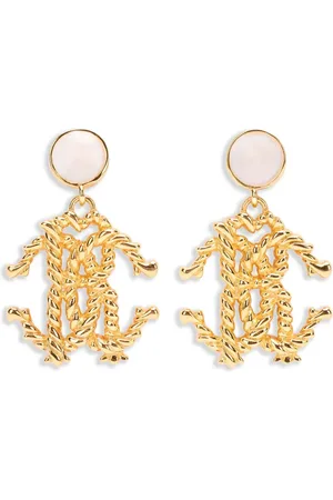 Roberto Cavalli Skulpturale Ohrringe mit Logo