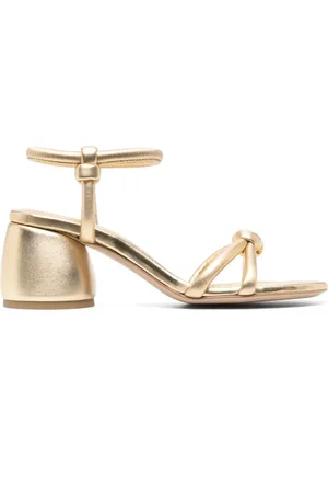 Gianvito Rossi Sandalen im Metallic-Look 70mm