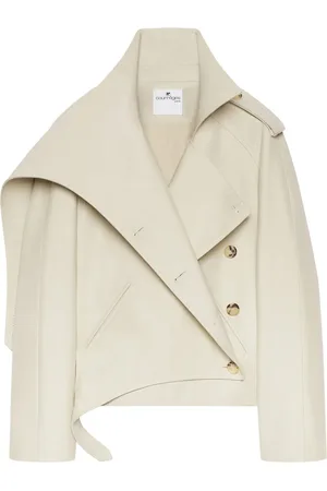 Courrèges Kurzer Oblique Trenchcoat