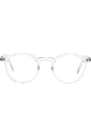 Moncler Runde Brille mit Logo-Schild