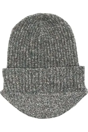 RANRA Gerippte Beanie mit meliertem Effekt