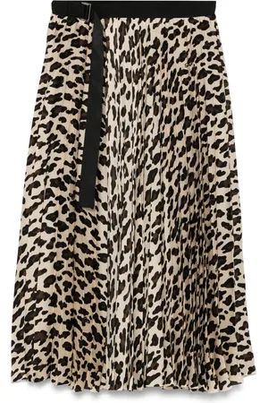 SACAI Midirock mit Leoparden-Print