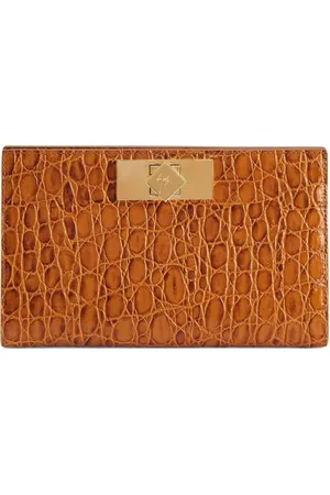 Giuseppe Zanotti Clutch mit Kroko-Optik