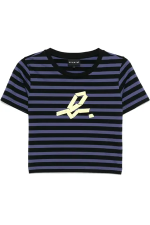 AGNÈS B. Gestreiftes Cropped-T-Shirt