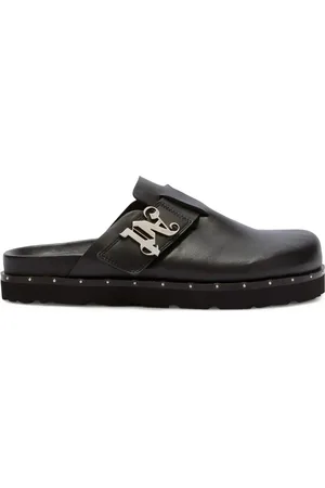 Palm Angels Nietenverzierte Mules mit Logo-Schild