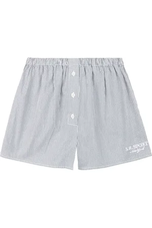 Sporty & Rich Gestreifte Lounge-Shorts
