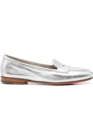 santoni Loafer im Metallic-Look