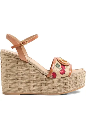 VALENTINO GARAVANI Wedge-Sandalen mit VLogo Signature Cherryfic-Print 120mm