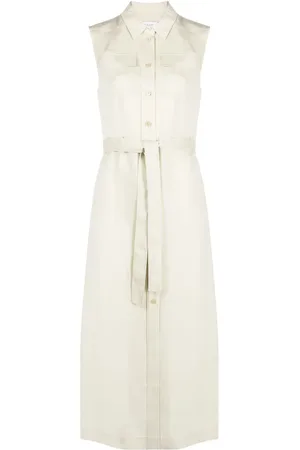 Calvin Klein Ärmelloses Hemdkleid mit Gürtel