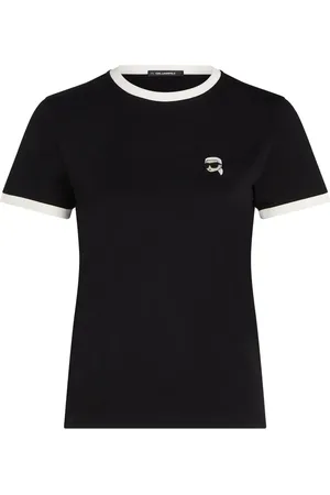 Karl Lagerfeld Ikon T-Shirt mit Kontrastdetails