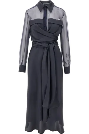 Alberta Ferretti Hemdkleid im Wickel-Design