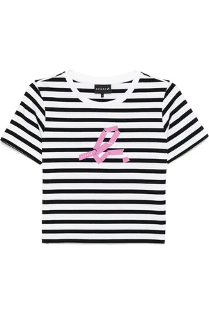 AGNÈS B. Gestreiftes Cropped-T-Shirt