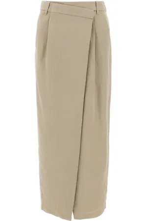 Brunello Cucinelli Wickelrock mit hohem Bund