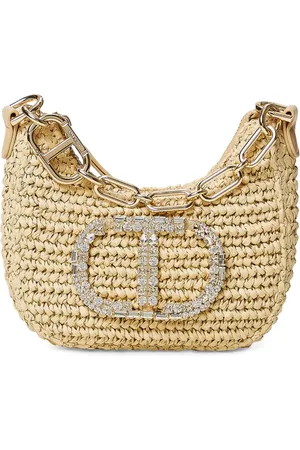 Twin-Set Schultertasche mit Logo-Schild