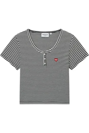 Chocoolate Gestreiftes T-Shirt mit Logo