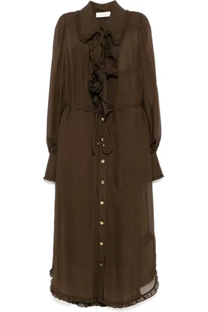 ZIMMERMANN Gerüschtes Midikleid