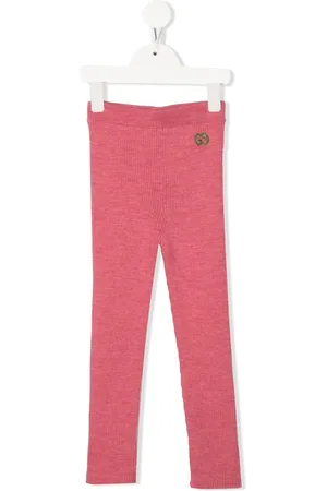 Gucci Gerippte Leggings mit Logo-Stickerei