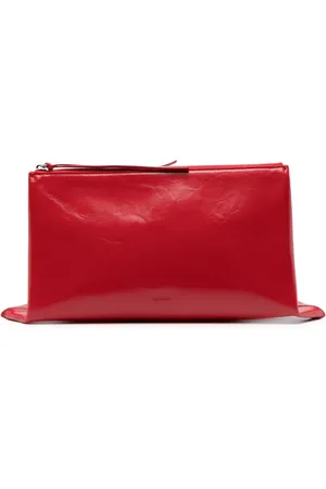 Jil Sander Clutch mit Logo-Prägung
