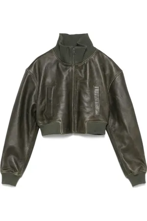 Manokhi Cropped-Lederjacke