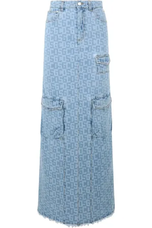 GCDS Jeans-Minirock mit Monogramm