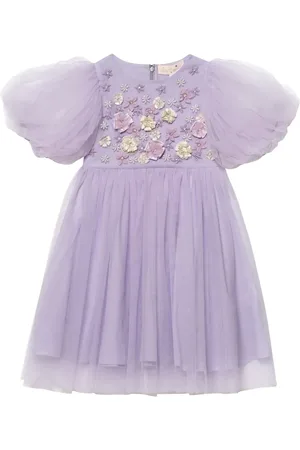 Tutu Du Monde Perlenverziertes Kleid mit Puffärmeln