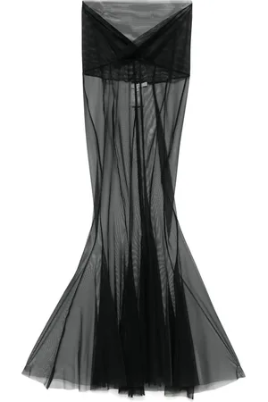 Nensi Dojaka Semi-transparenter Midirock mit V-Taille