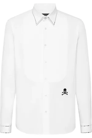 Philipp Plein Tie Cut Crystals Hemd