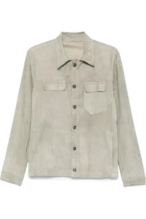 SALVATORE SANTORO Hemdjacke aus Wildleder