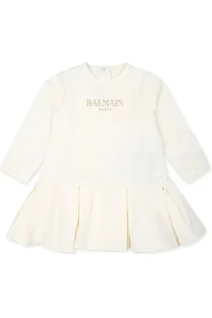 Balmain Sweatshirtkleid mit Logo-Stickerei