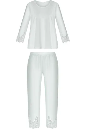Hanro Pyjama mit Spitzendetail